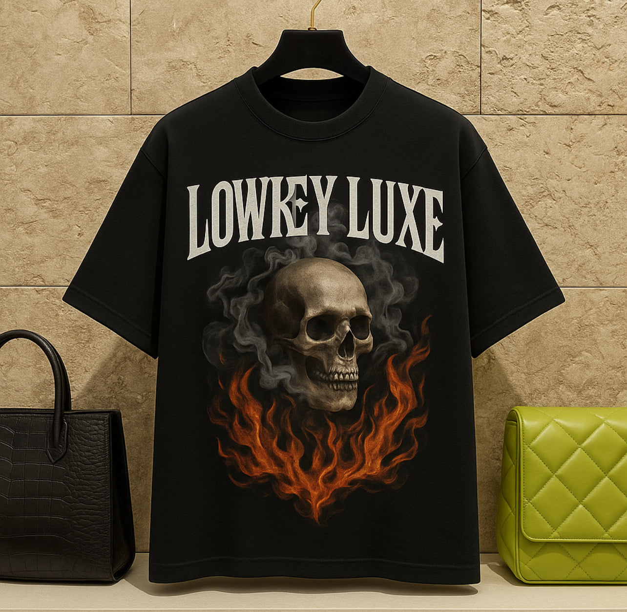 Lowkeyluxe™ Flame Skull Tee